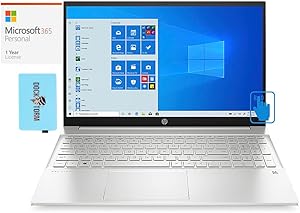 HP 9YF35AV-3166-120963 Pavilion 15 i7 Touch Laptop Bundle