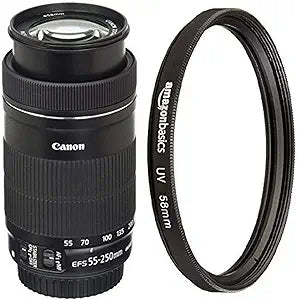 Canon 8546B002 EF-S 55-250mm Lens - STM, UV Filter