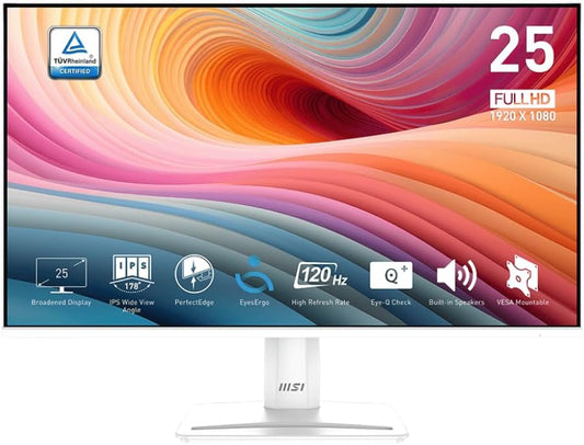 MSI PRO MP251W E2 24.5" FHD 120Hz IPS Monitor - White
