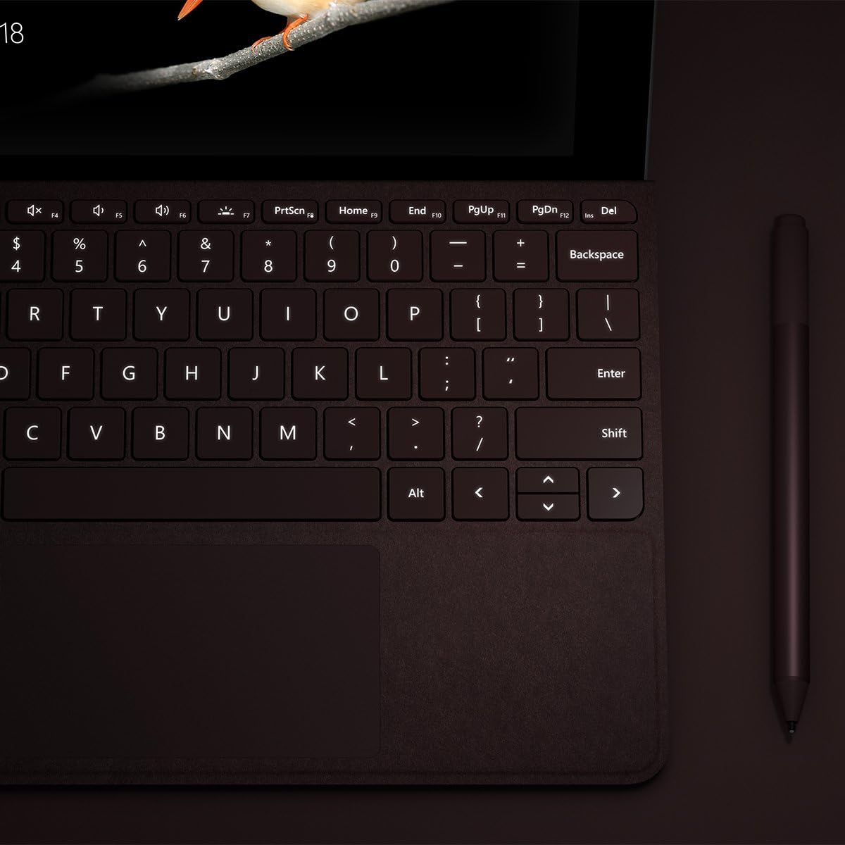 Microsoft Surface Go Alcantara Signature Type Cover Burgundy