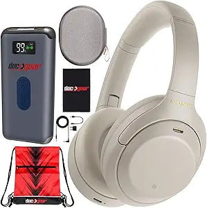 Sony E11SNWH1000XM4S WH-1000XM4 Noise Cancelling Headphones Silver Bundle