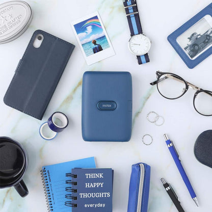 Fujifilm Mini Link Space Blue Smartphone Printer Bundle
