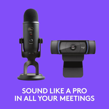 Logitech C920x HD Pro Webcam with Blue Yeti Mic