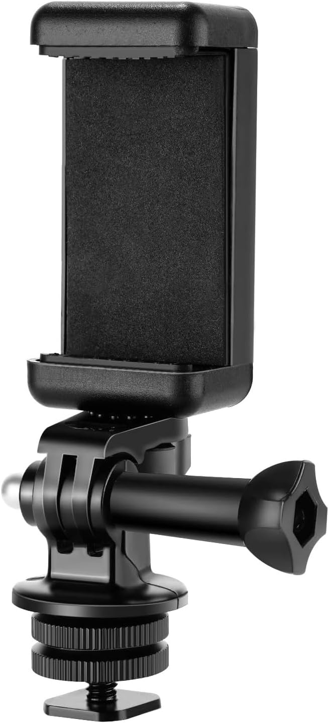 Neewer 10089743 Phone Holder - Hot Shoe Mount Adapter for Action Cameras
