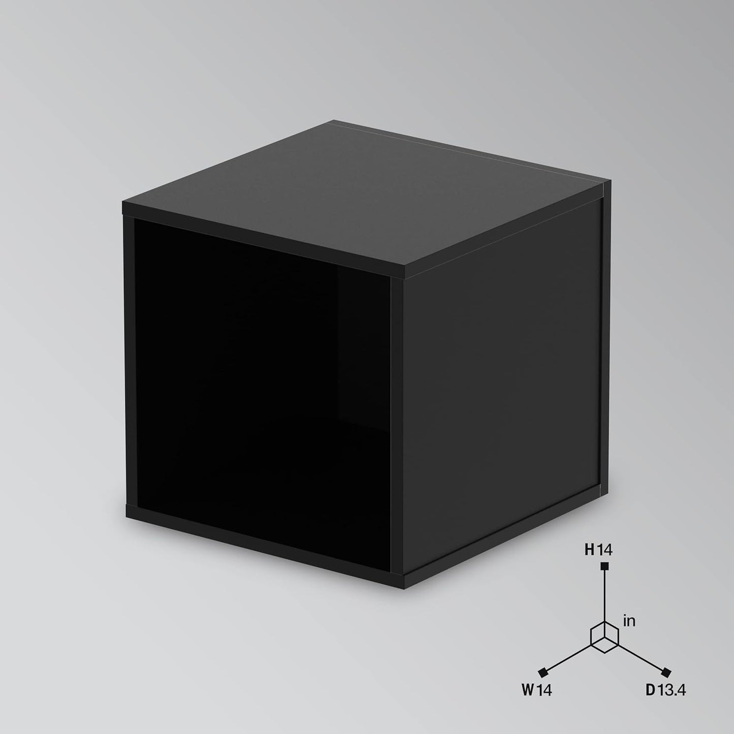 Glorious AMS-RECORD-BOX-110-BLK Black Vinyl Record Box