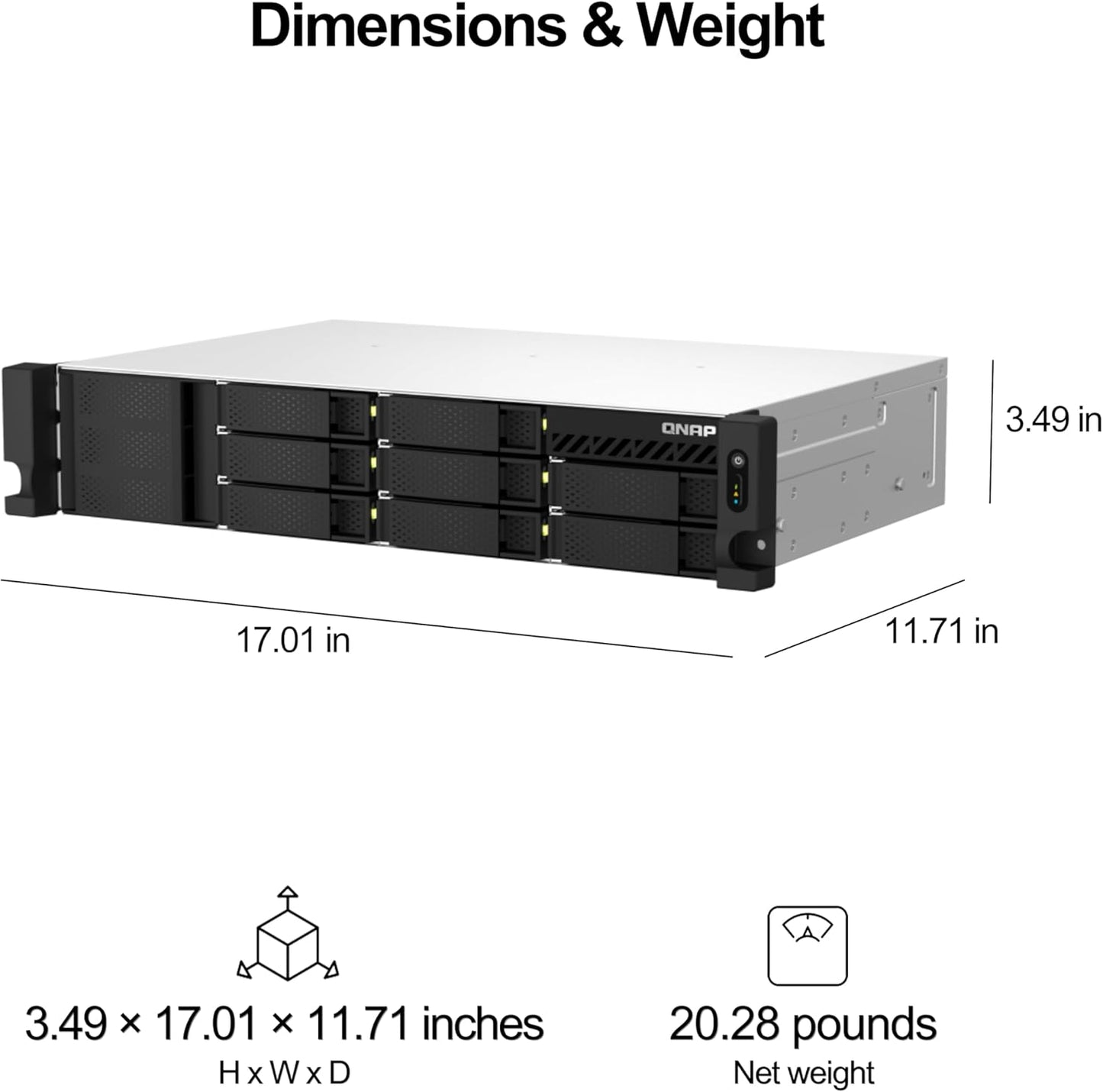 QNAP TS-873AeU-RP-4G 8-Bay Ryzen Rackmount NAS