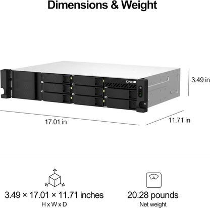 QNAP TS-873AeU-RP-4G 8-Bay Ryzen Rackmount NAS