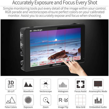 FEELWORLD LUT6S 6" 2600nit SDI HDMI Monitor Kit