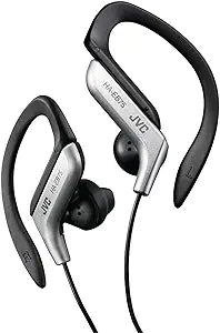 JVC JVCHAEB75S Stereo Sport Clip-On Headphones Silver