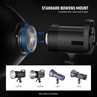 Neewer 10102504 12" Bowens Mount Beauty Dish Kit