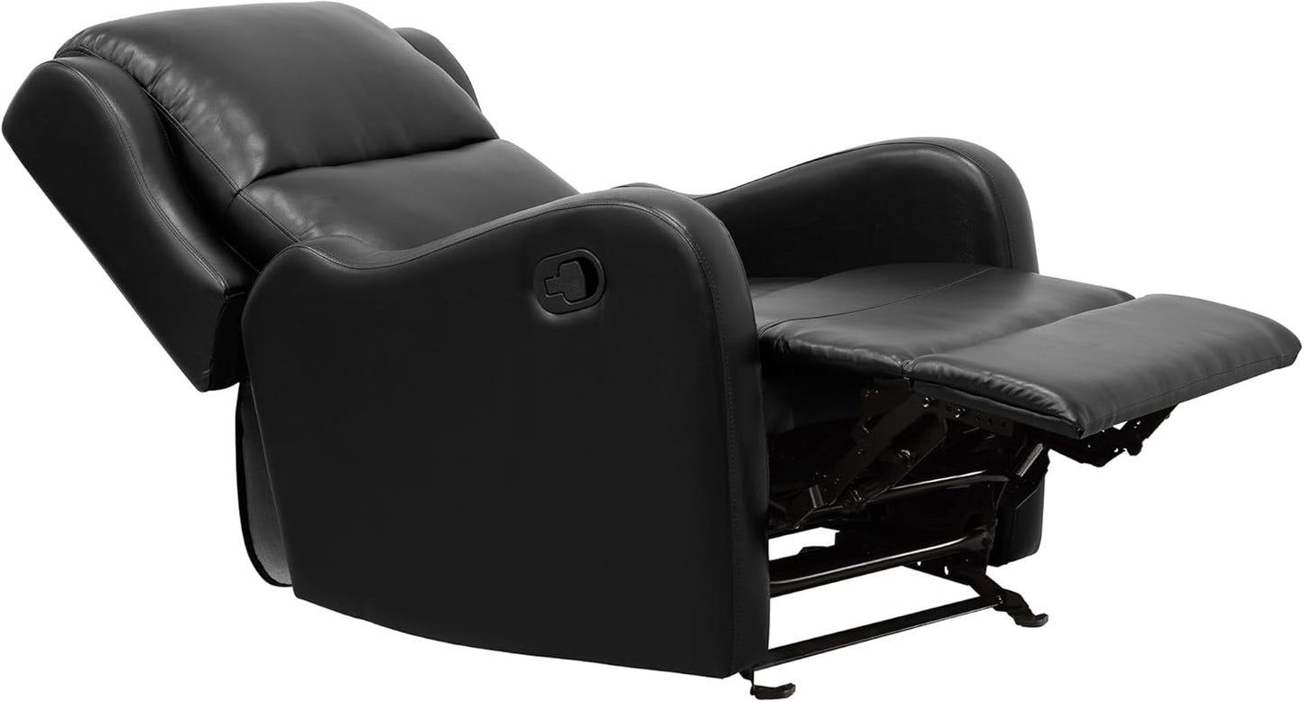 Lexicon 194840244745 Black Glider Recliner Chair