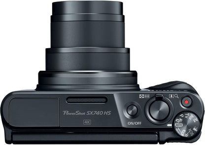 Canon SX740 HS Black Digital Camera Bundle (Renewed)