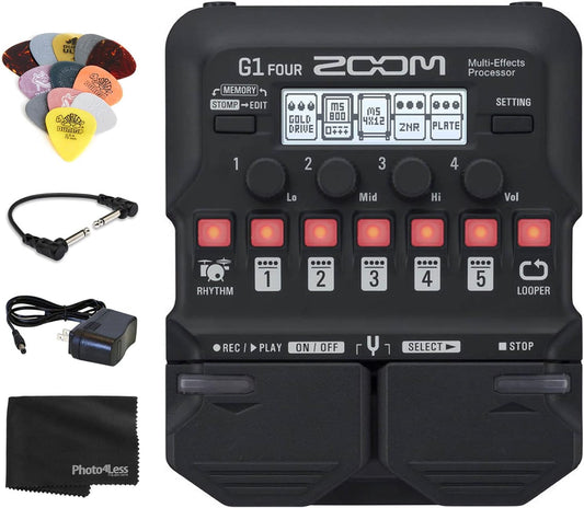 Zoom G1 FOUR Guitar Multi-Effects Pedal Kit