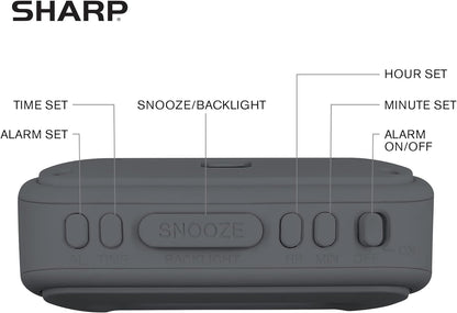 Sharp SPC483CAMZ Digital Alarm Clock Battery Operated