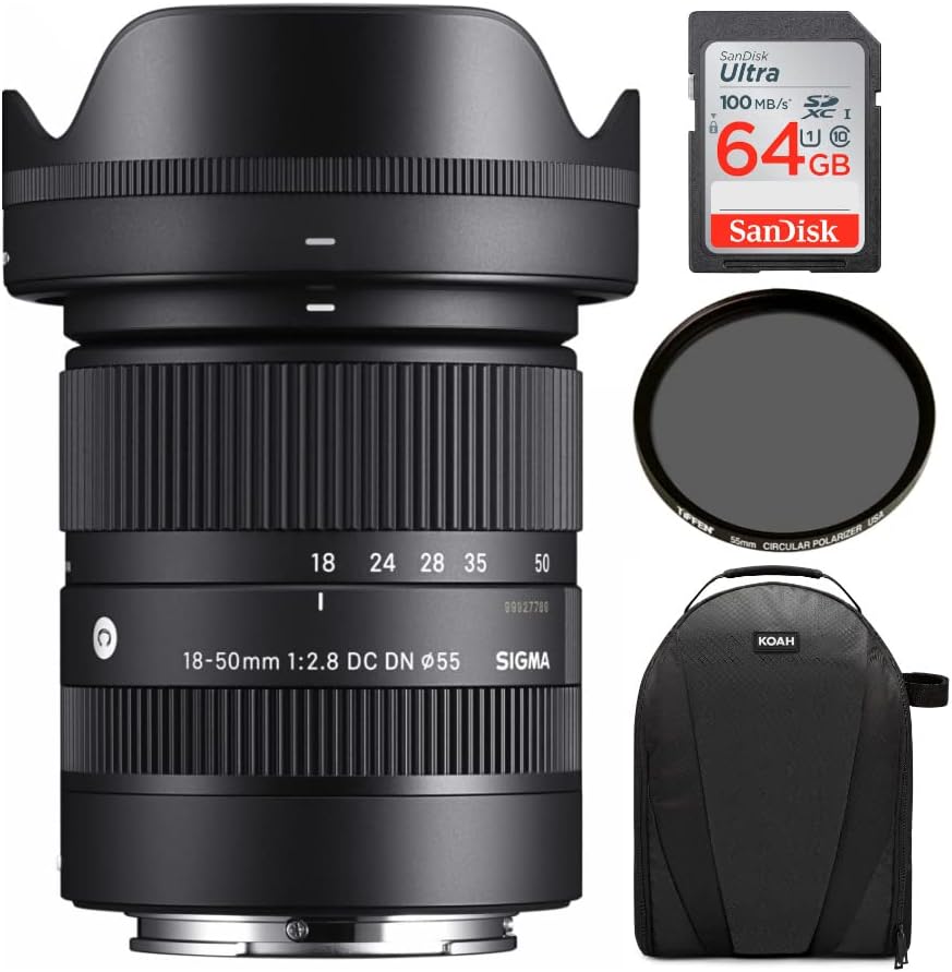 Sigma 585965_K1 18-50mm f/2.8 Sony E-Mount Lens Bundle