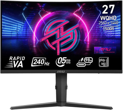 MSI MPG 275CQRXF 27" QHD 240Hz Curved Gaming Monitor