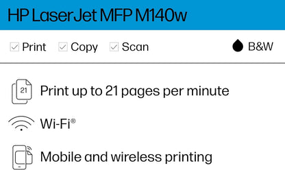 HP New Version M140w Wireless LaserJet MFP Printer