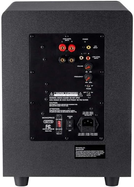 Monoprice 114567 Premium 8-Inch 200-Watt Subwoofer