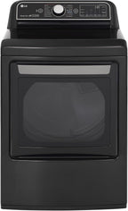 LG DLEX3900B 7.3 cu. ft. Electric Dryer: Steam, Black Steel