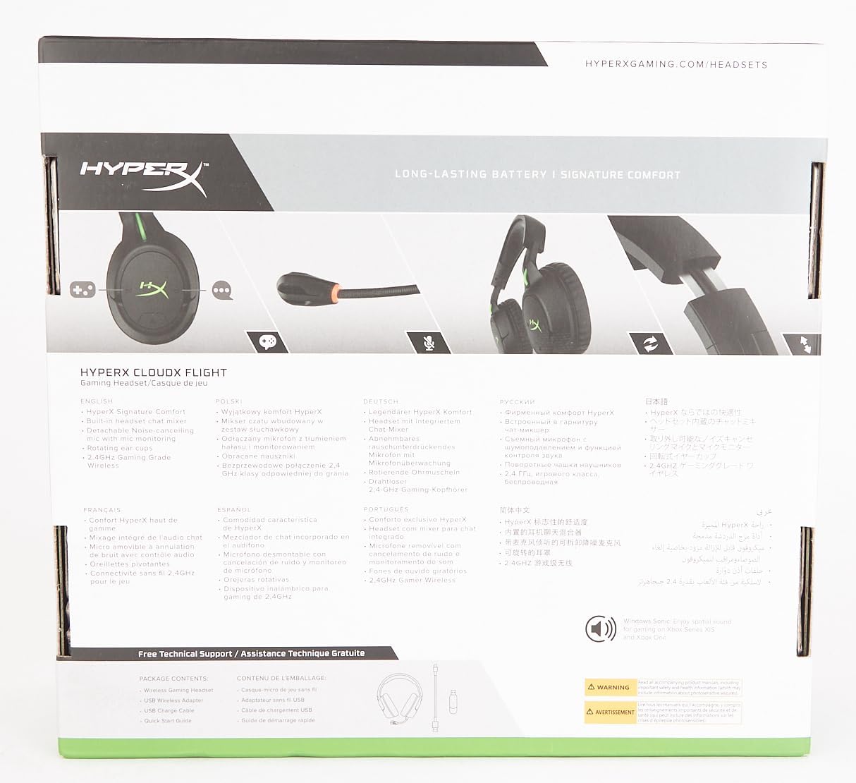 HyperX HX-HSCFX-BK/WW CloudX Flight Wireless Xbox Headset