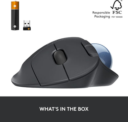 Logitech 910-005867 ERGO M575 Wireless Trackball Mouse - Graphite