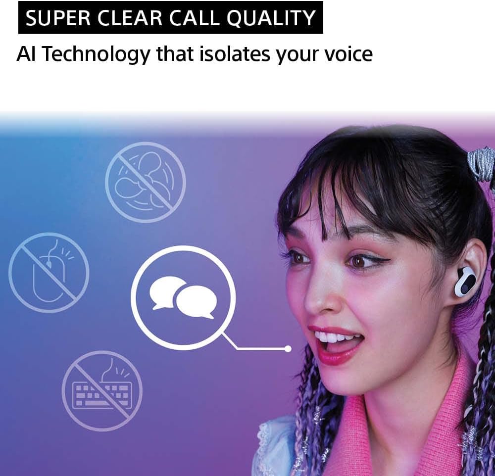 Sony WFG700/W INZONE Buds Wireless Noise-Canceling Gaming Earbuds