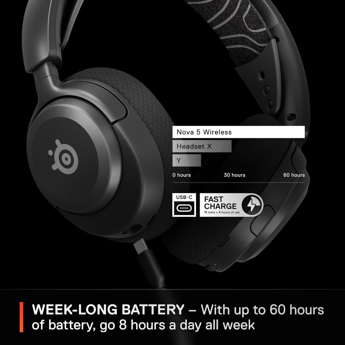 SteelSeries 61670 Arctis Nova 5 Wireless Gaming Headset