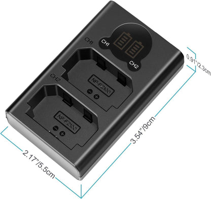NEEWER NP-FZ100 2-Pack Battery Charger LCD for Sony Cameras