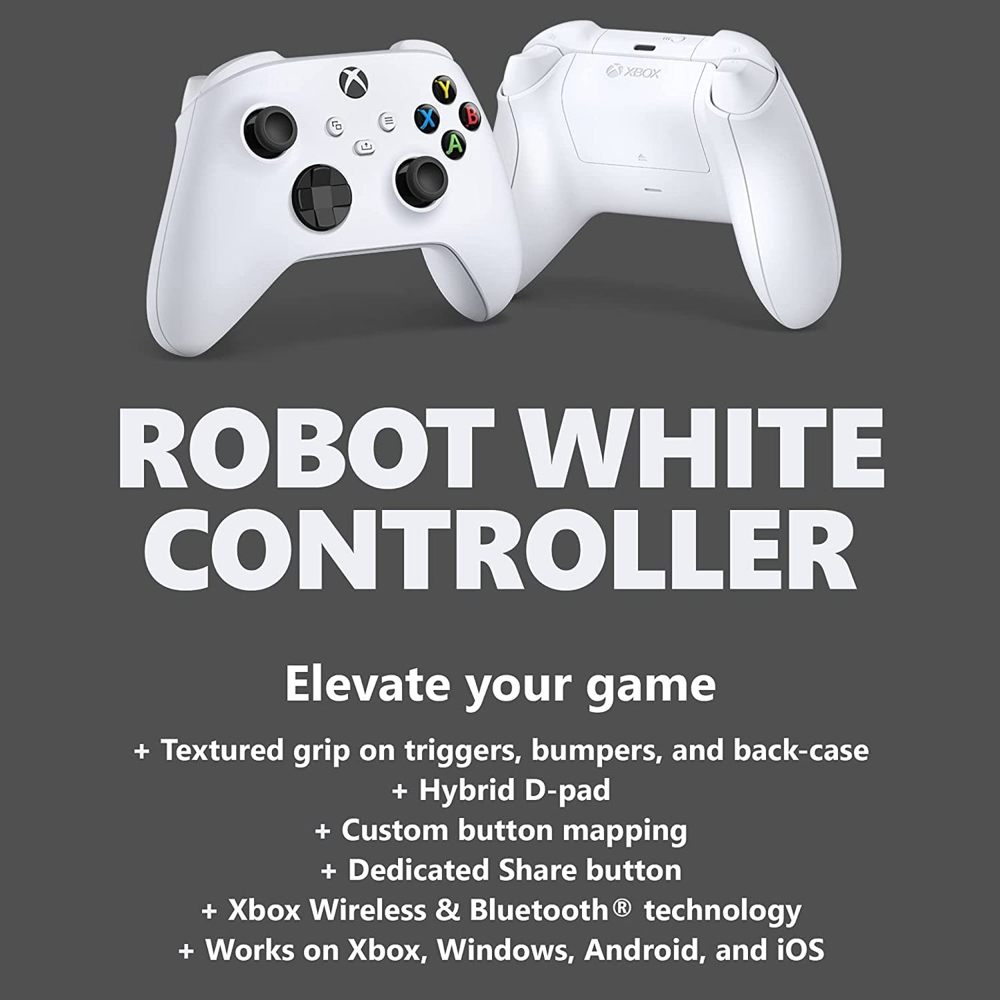 Microsoft QAS-00001 Xbox Core Wireless Controller - Robot White