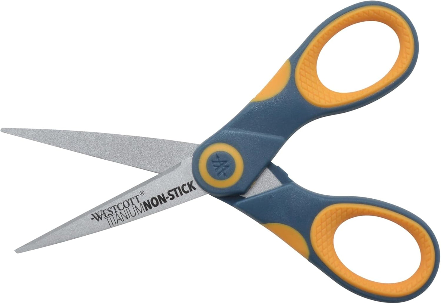 Westcott 14881 5-Inch Non-Stick Titanium Scissors Yellow/Gray