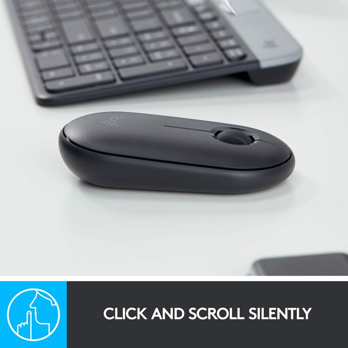 Logitech 910-006517 Pebble Graphite Wireless Silent Mouse