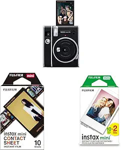 Fujifilm Instax Mini 40 Instant Camera Film Bundle