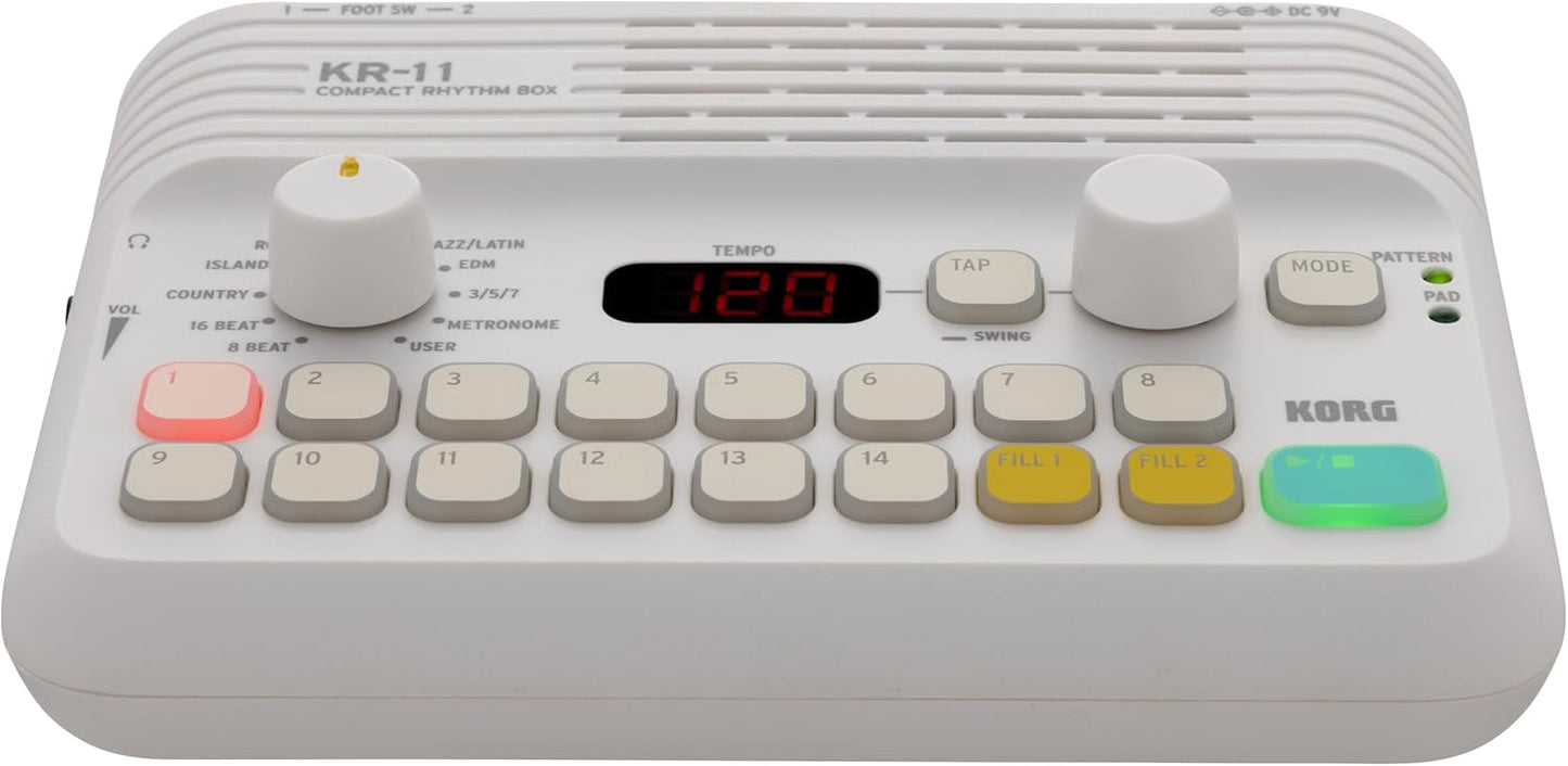 Korg KR11 Compact Rhythm Machine Practice Drum Machine