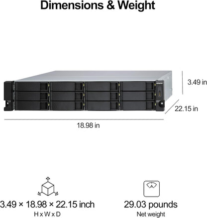 QNAP TL-R1200S-RP 12-Bay SATA 6Gbps JBOD Enclosure