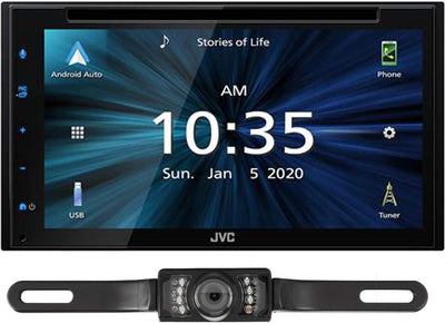 JVC KW-V660BT CarPlay Android Auto DVD Receiver Camera