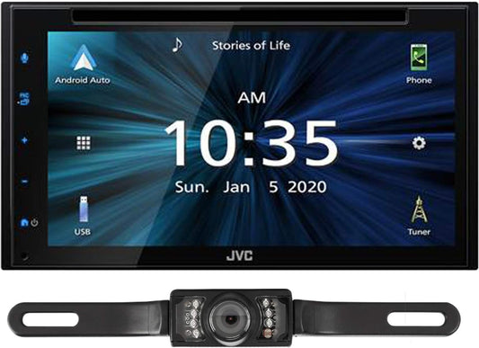JVC KW-V660BT CarPlay Android Auto DVD Receiver Camera