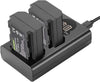 NEEWER NP-FZ100 2-Pack Battery Charger LCD for Sony Cameras