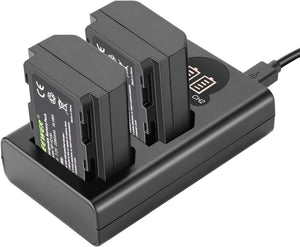 NEEWER NP-FZ100 2-Pack Battery Charger LCD for Sony Cameras
