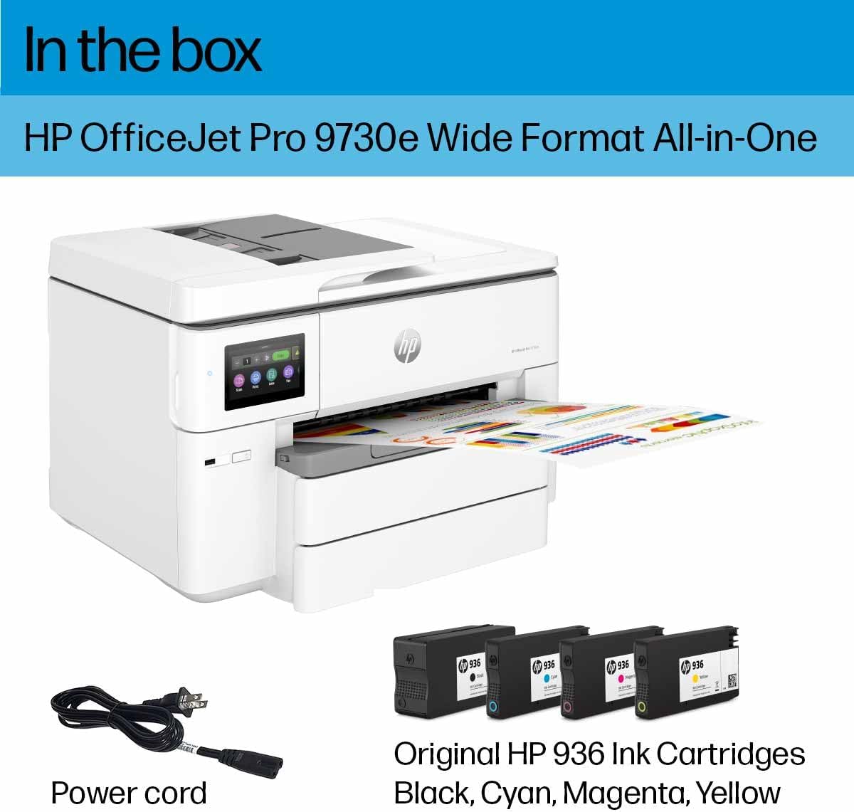 HP 9730e OfficeJet Pro Wide Format Wireless Printer