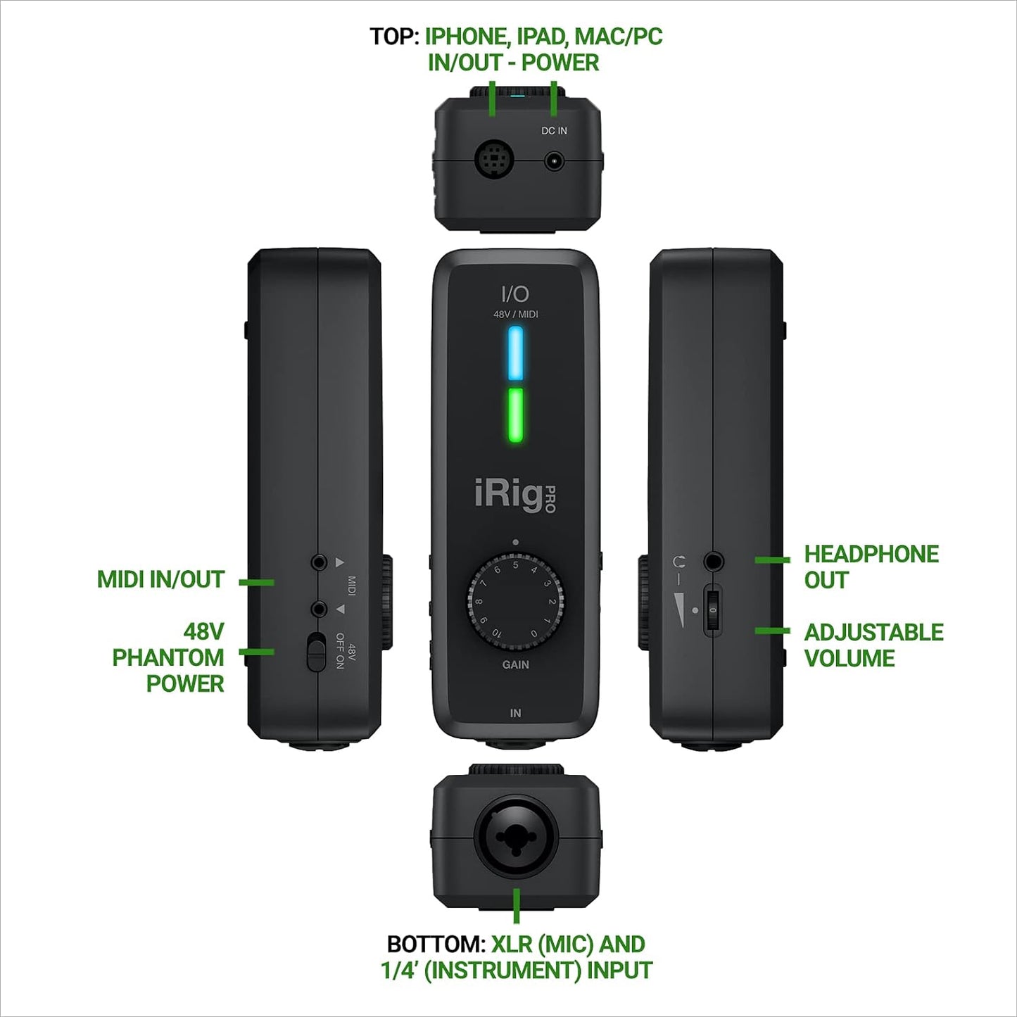 IK Multimedia IP-IRIG-PROIO-IN iRig Pro I/O Audio Interface