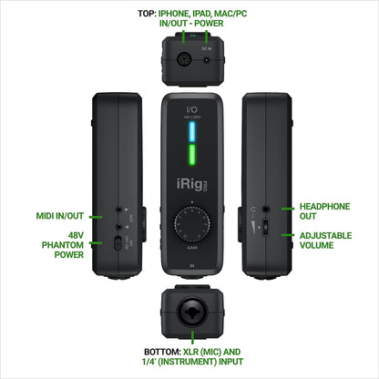 IK Multimedia IP-IRIG-PROIO-IN iRig Pro I/O Audio Interface