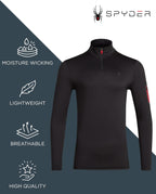 Spyder Men's Active Quarter Zip Workout Shirt