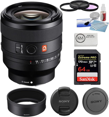 Sony FE 50mm f/1.4 GM Lens E-Mount Bundle Accessories