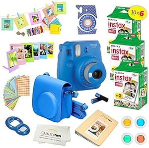 Fujifilm Instax Mini 9 Cobalt Blue Camera Bundle