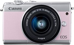 Canon EOS M100 Pink Mirrorless Camera 15-45mm (International) — main product image