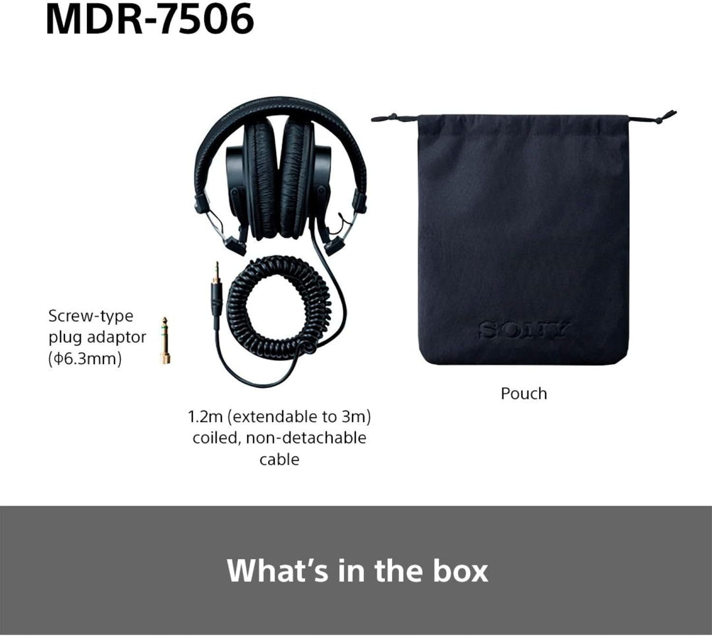 Sony MDR7506 Professional Over-Ear Diaphragm Headphones