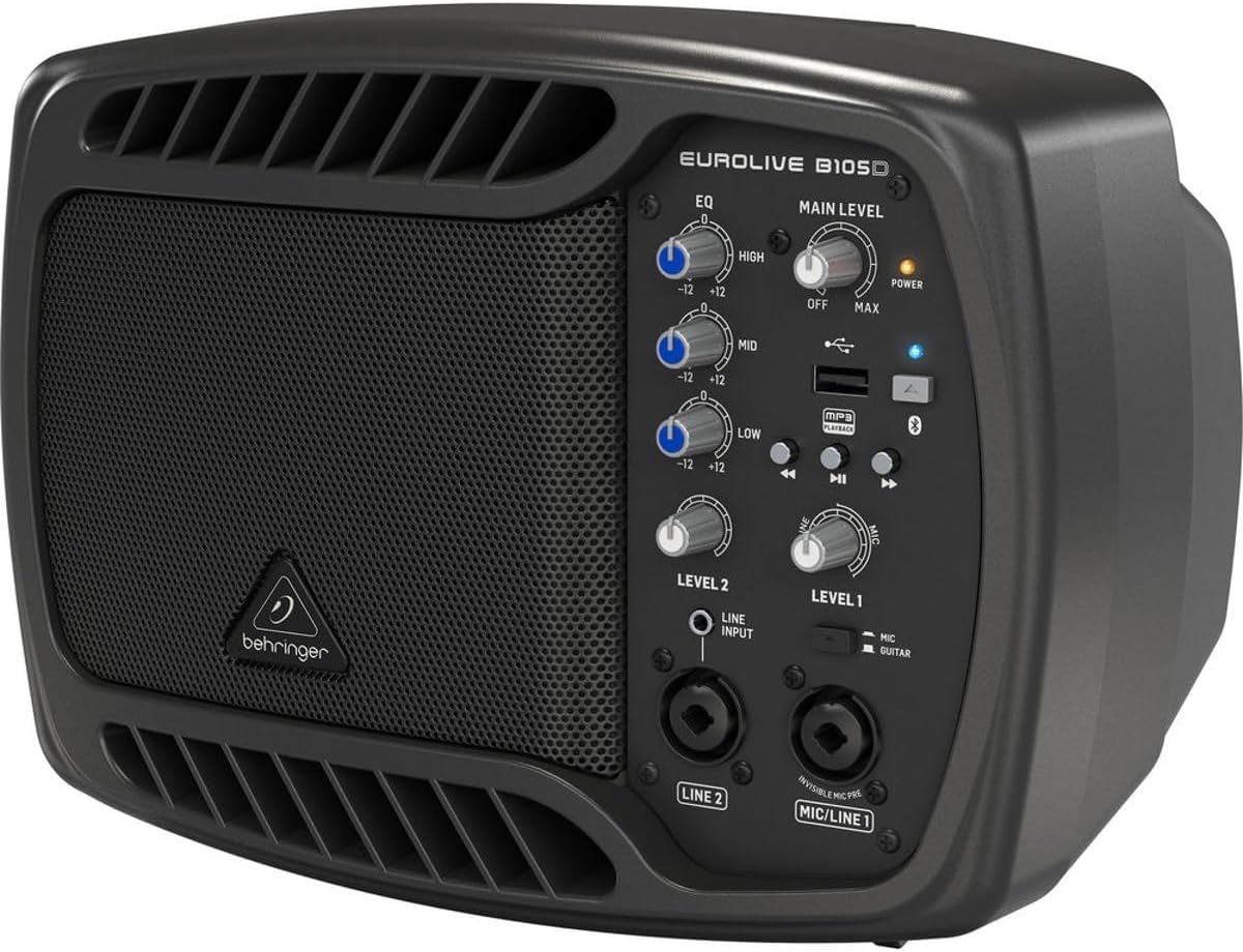 Behringer B105D 50W Powered Monitor Speaker Bluetooth MP3