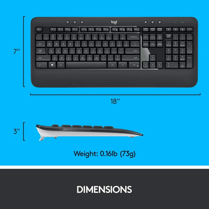 Logitech MK545 Advanced Wireless Keyboard and Mouse (Renewed)