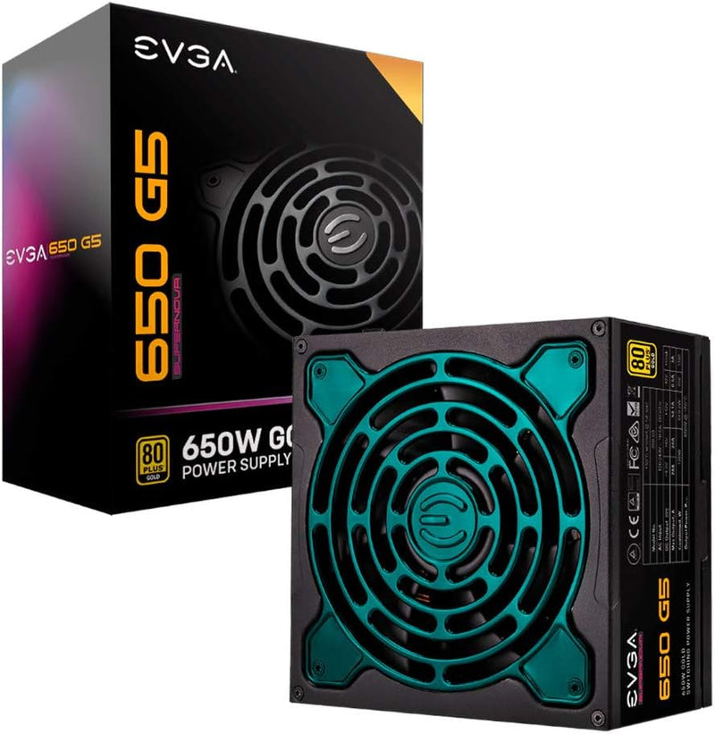 EVGA 650 G5 80+ Gold Fully Modular PSU — main product image