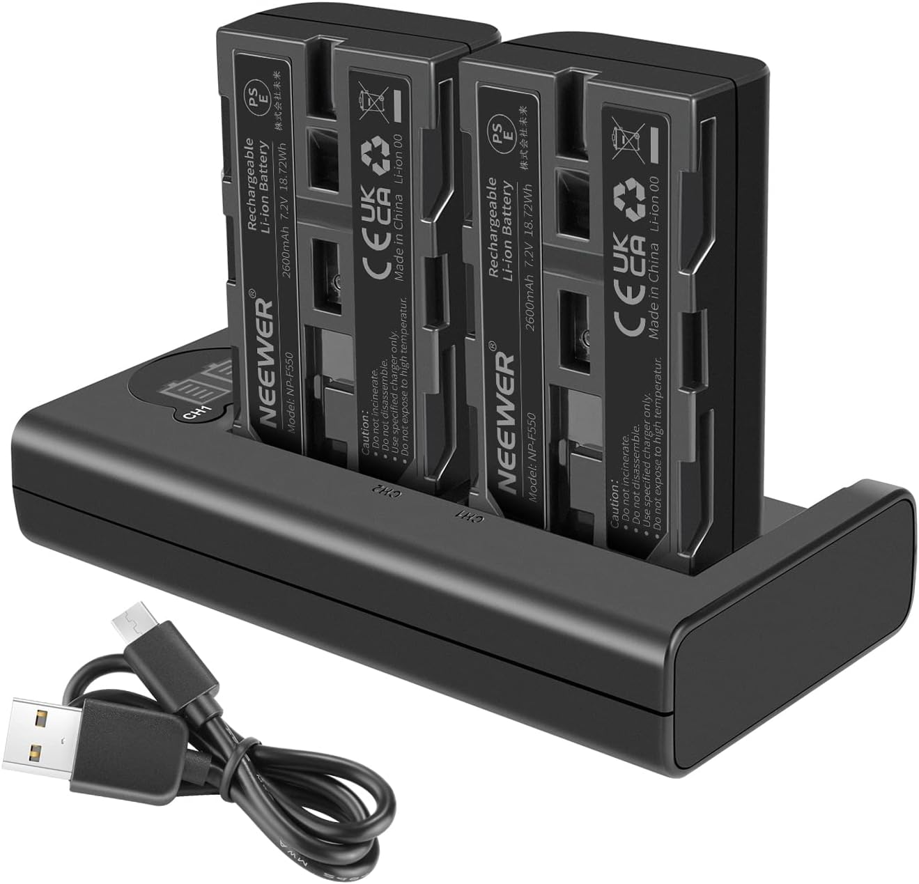 Neewer 10095059 NP-F550 Battery Charger Set